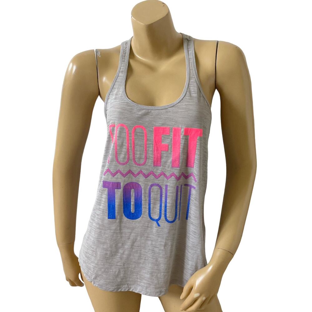LIVE LOVE DREAM Womens Size Small Racerback Sleeveless Graphic Tank Top Shirt